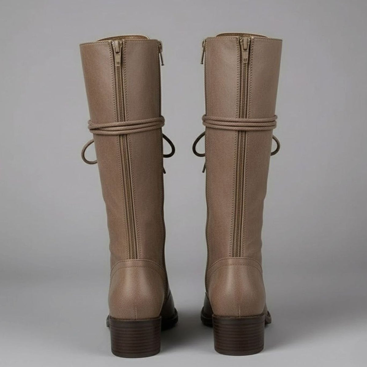 Voltrise - Studded Knee High Lace-Up Boots Evening Wear — view 7 of 10