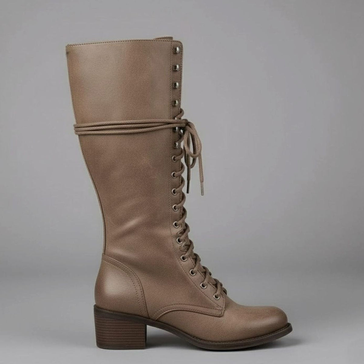 Voltrise - Studded Knee High Lace-Up Boots Evening Wear — view 9 of 10