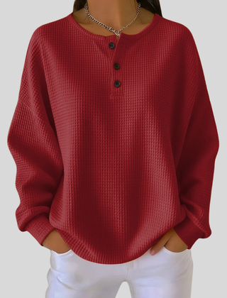 Windale - Waffle Knit Henley Sweatshirt Everyday Basic — view 3 of 4