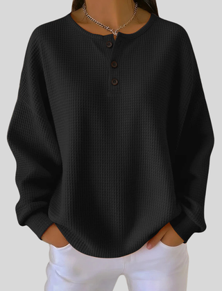 Windale - Waffle Knit Henley Sweatshirt Everyday Basic — view 4 of 4