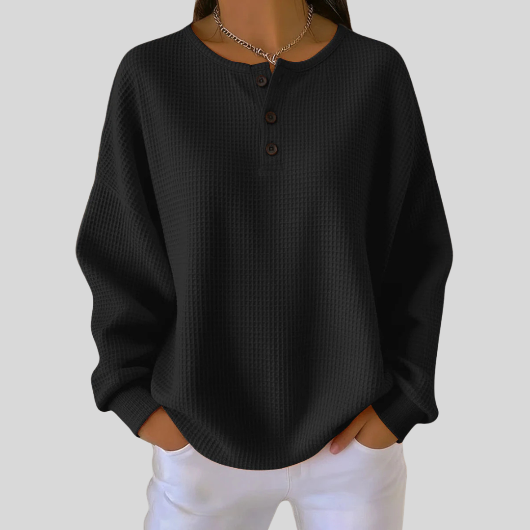 Windale - Waffle Knit Henley Sweatshirt Everyday Basic — view 4 of 4