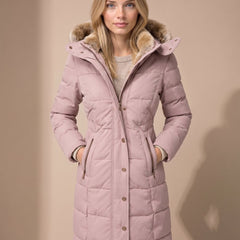 Winterhal - Longline Quilted Puffer Coat Faux Fur Hood — view 5 of 10