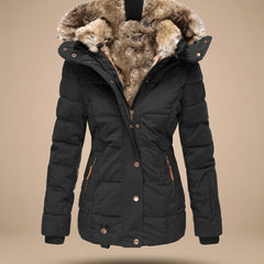 Winterhal - Longline Quilted Puffer Coat Faux Fur Hood — view 6 of 10