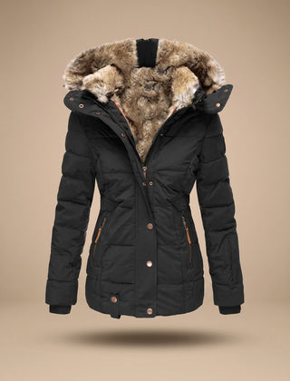 Winterhal - Longline Quilted Puffer Coat Faux Fur Hood — view 6 of 10