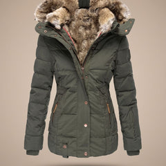 Winterhal - Longline Quilted Puffer Coat Faux Fur Hood — view 7 of 10