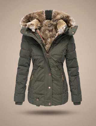 Winterhal - Longline Quilted Puffer Coat Faux Fur Hood — view 7 of 10