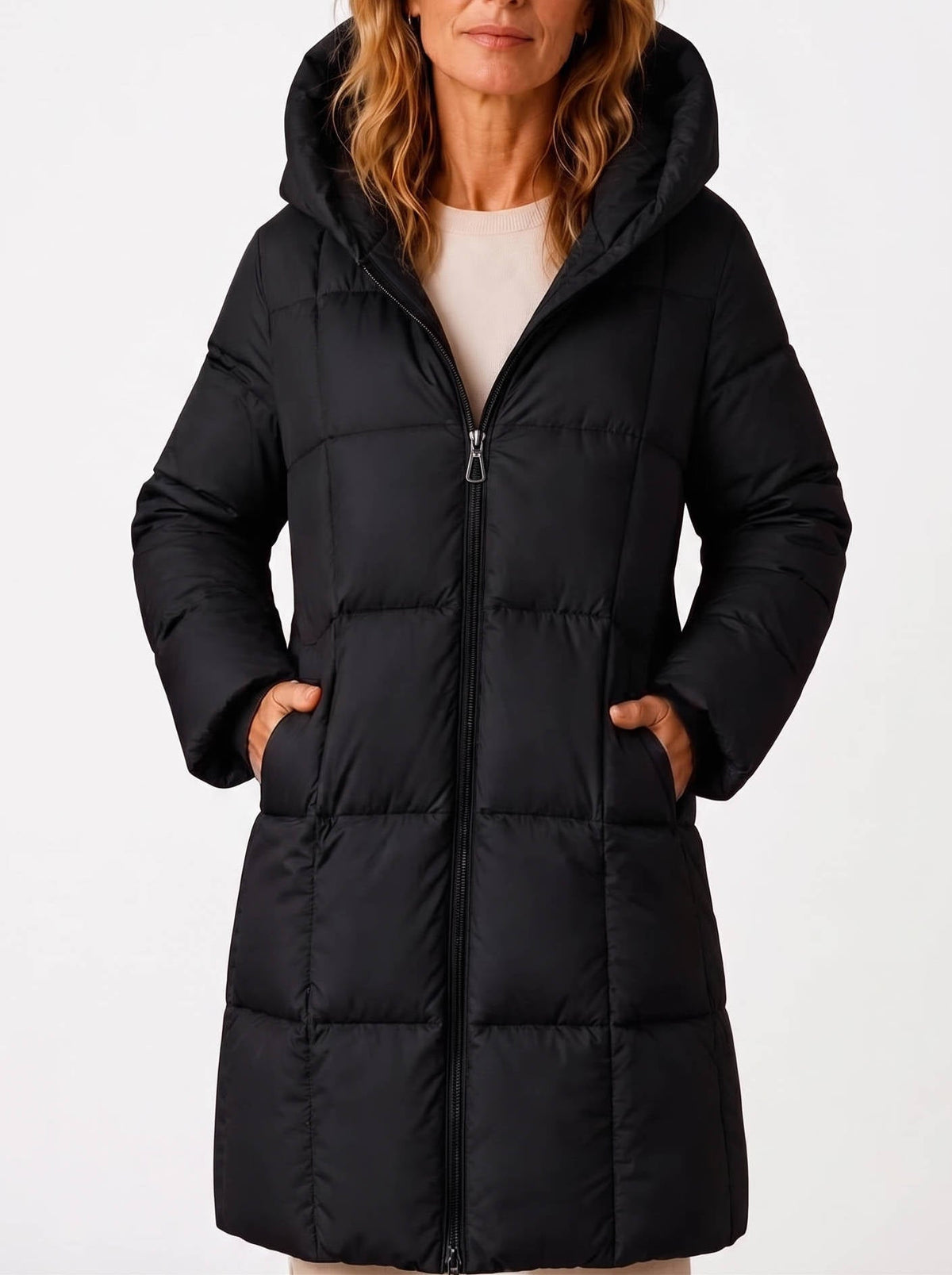 Wintervale - Hooded Puffer Jacket Mid Thigh Length — view 3 of 10