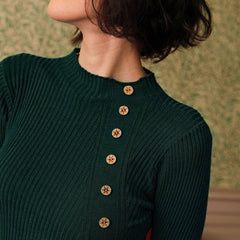 Marlowen - Ribbed Mock Neck Knit Tee Autumn Layering — view 2 of 4