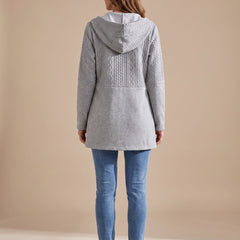 Wentley - Cable-Knit Hooded Zip Longline Coat — view 5 of 5