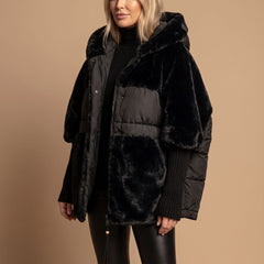 Frosthaven - Oversized Faux Fur Hooded Puffer Coat — view 2 of 5