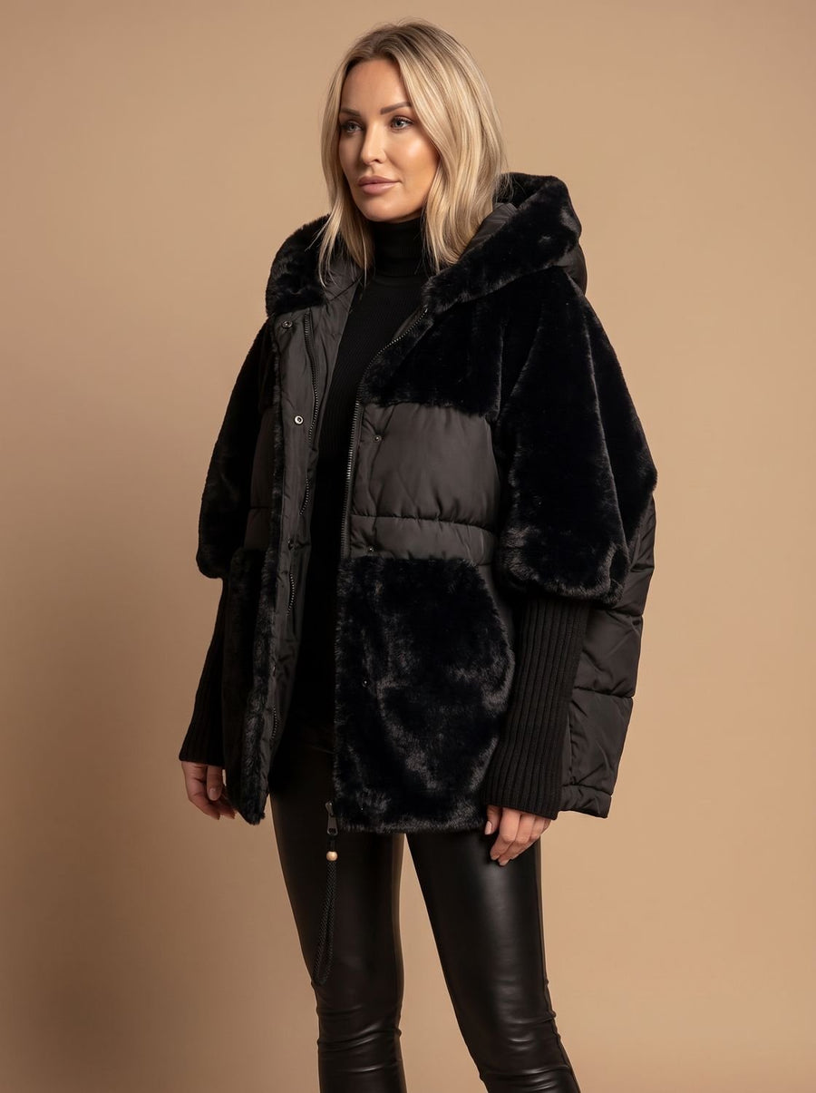 Frosthaven - Oversized Faux Fur Hooded Puffer Coat — view 2 of 5