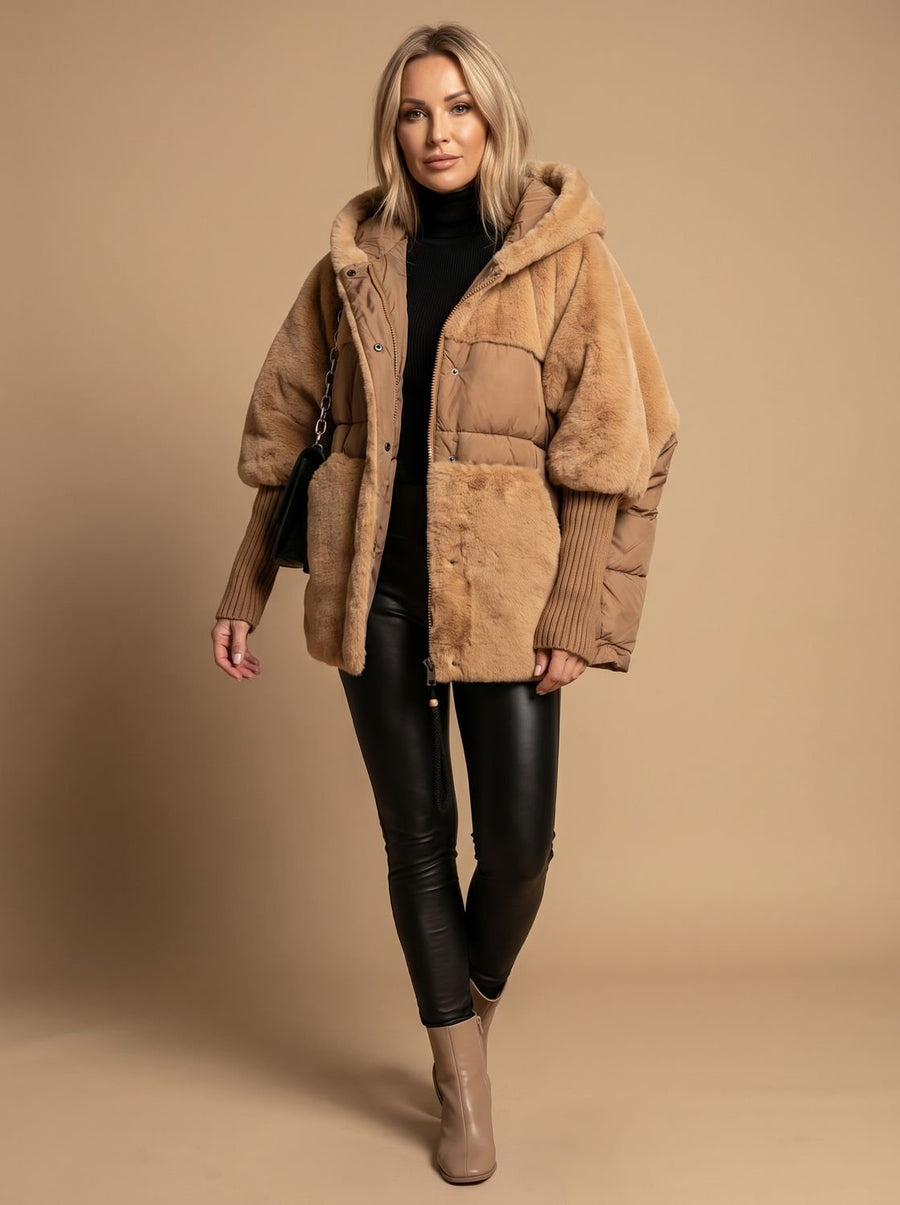 Frosthaven - Oversized Faux Fur Hooded Puffer Coat