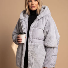 Frosthaven - Oversized Faux Fur Hooded Puffer Coat — view 3 of 5