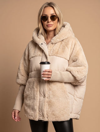 Frosthaven - Oversized Faux Fur Hooded Puffer Coat — view 4 of 5