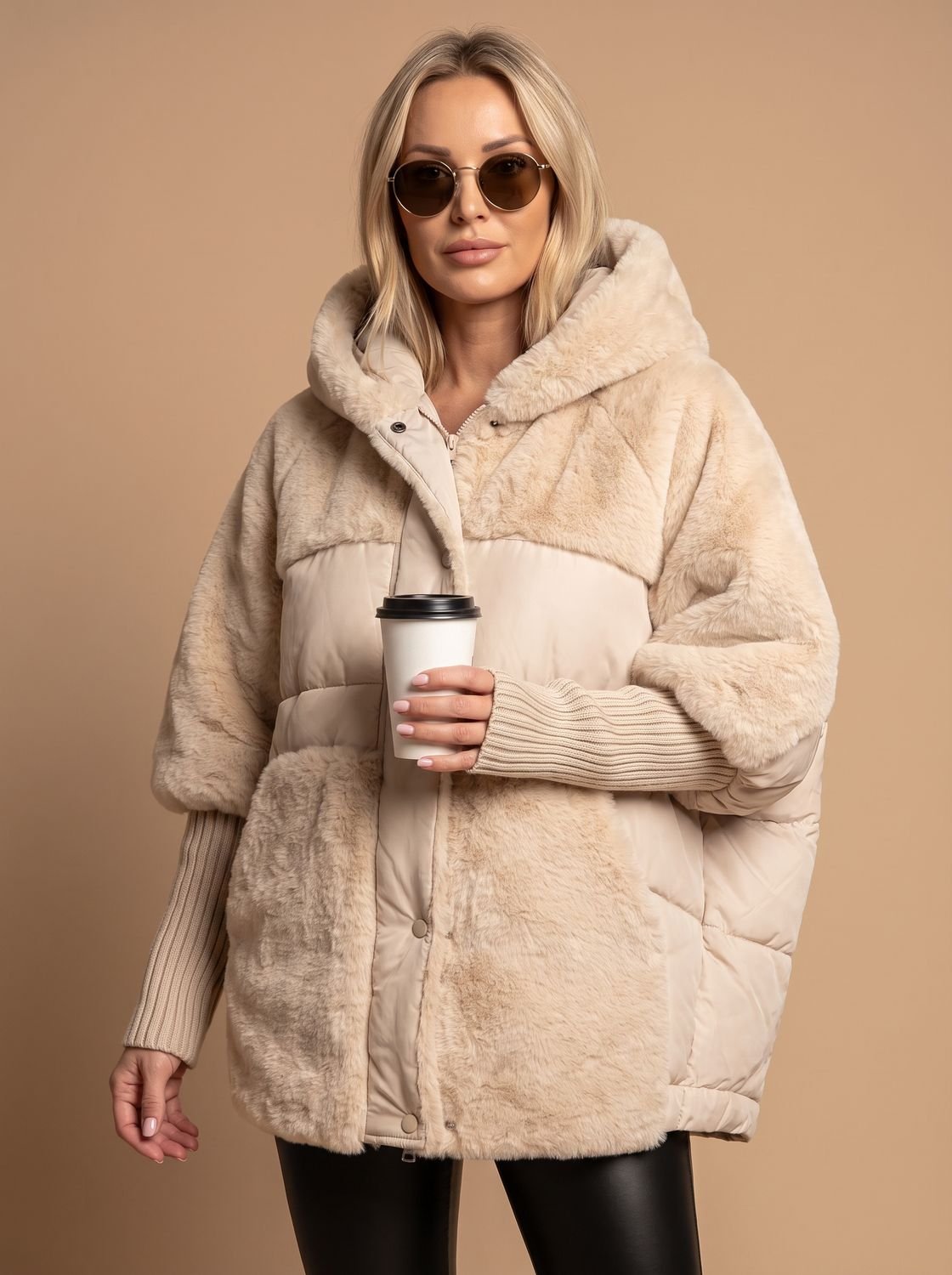 Frosthaven - Oversized Faux Fur Hooded Puffer Coat — view 4 of 5