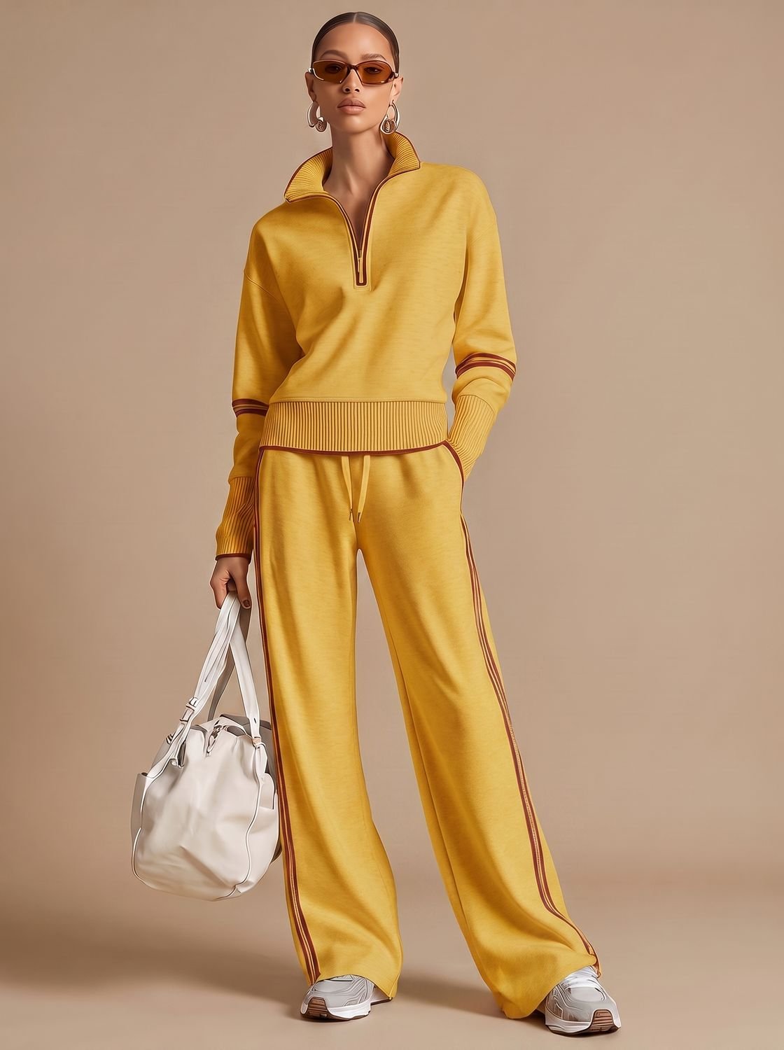 Marlowe - Half Zip Wide Leg Lounge Set — view 10 of 10