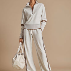 Marlowe - Half Zip Wide Leg Lounge Set