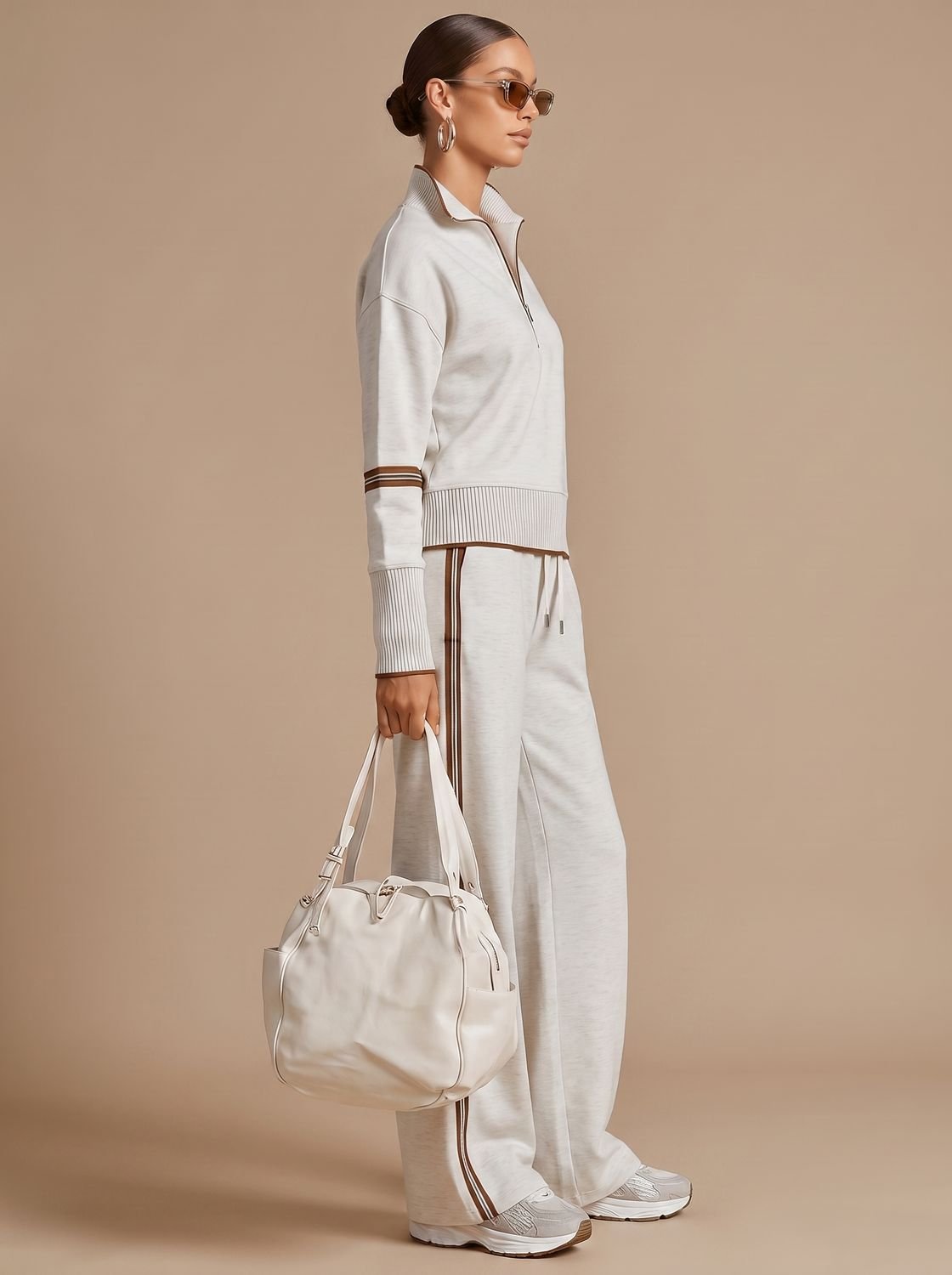 Marlowe - Half Zip Wide Leg Lounge Set — view 3 of 10