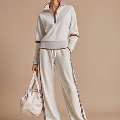 Marlowe - Half Zip Wide Leg Lounge Set — view 4 of 10