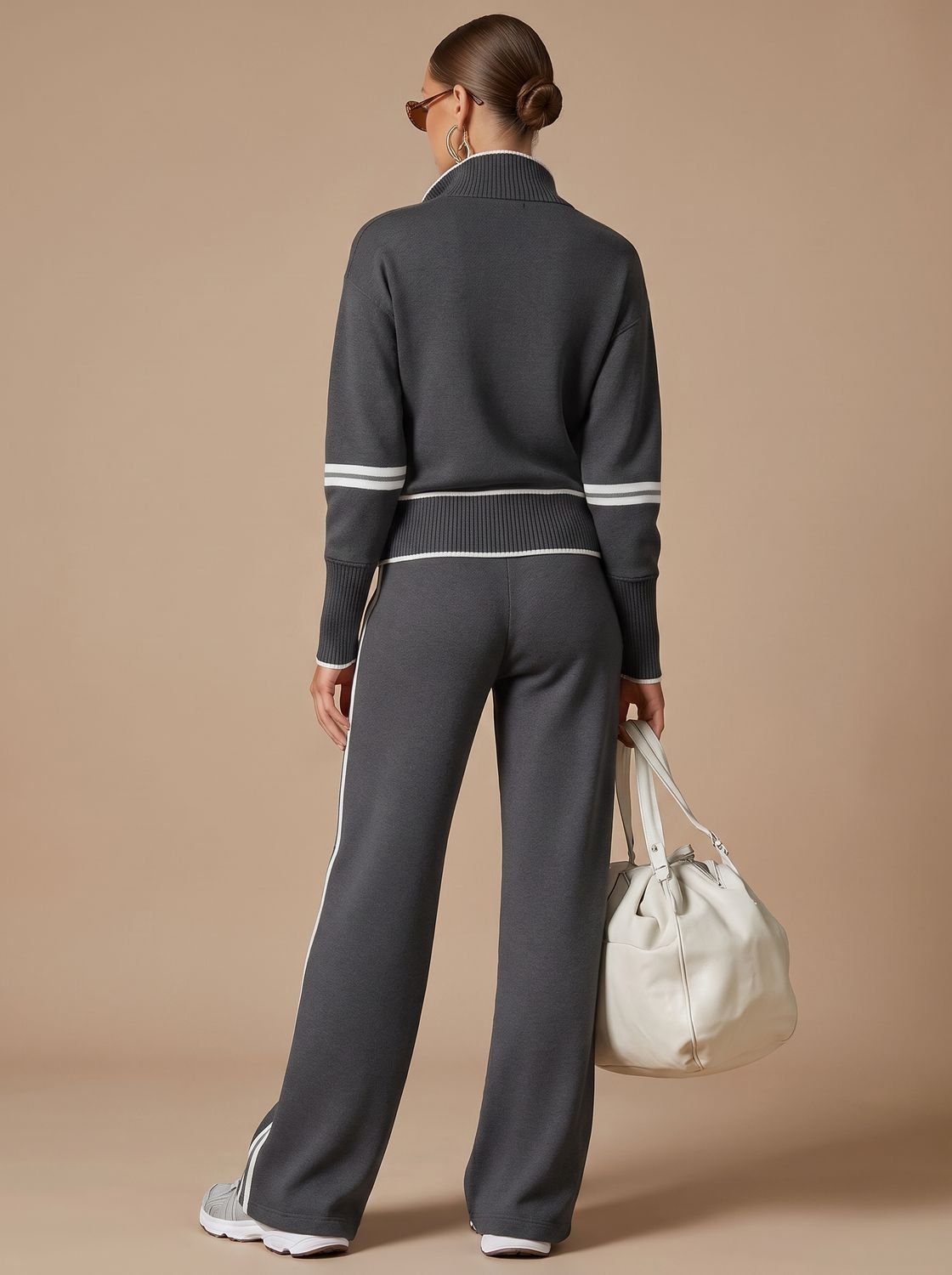 Marlowe - Half Zip Wide Leg Lounge Set — view 7 of 10