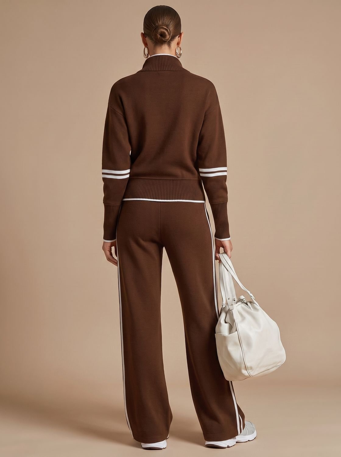 Marlowe - Half Zip Wide Leg Lounge Set — view 9 of 10