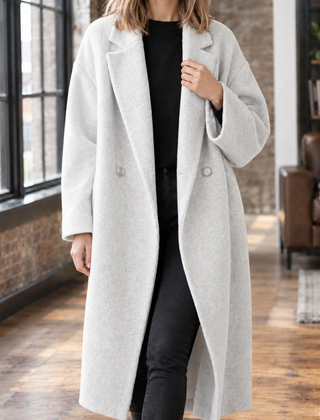 Wovella - Oversized Wool Blend Coat Winter Weekend Layering — view 3 of 6