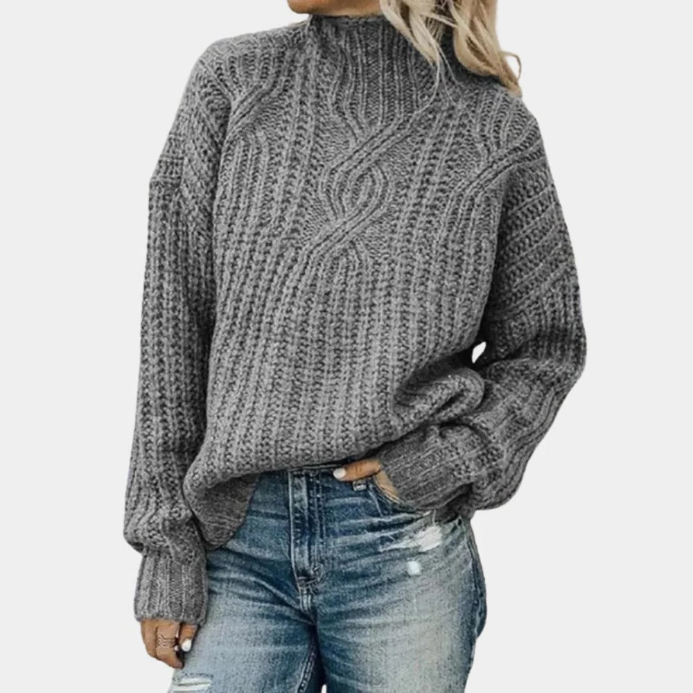 Wrenata - Crew Neck Knit Sweater Casual Layering — view 2 of 4