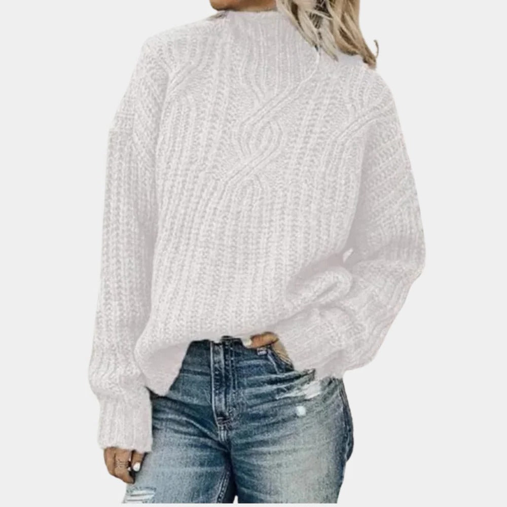 Wrenata - Crew Neck Knit Sweater Casual Layering — view 3 of 4