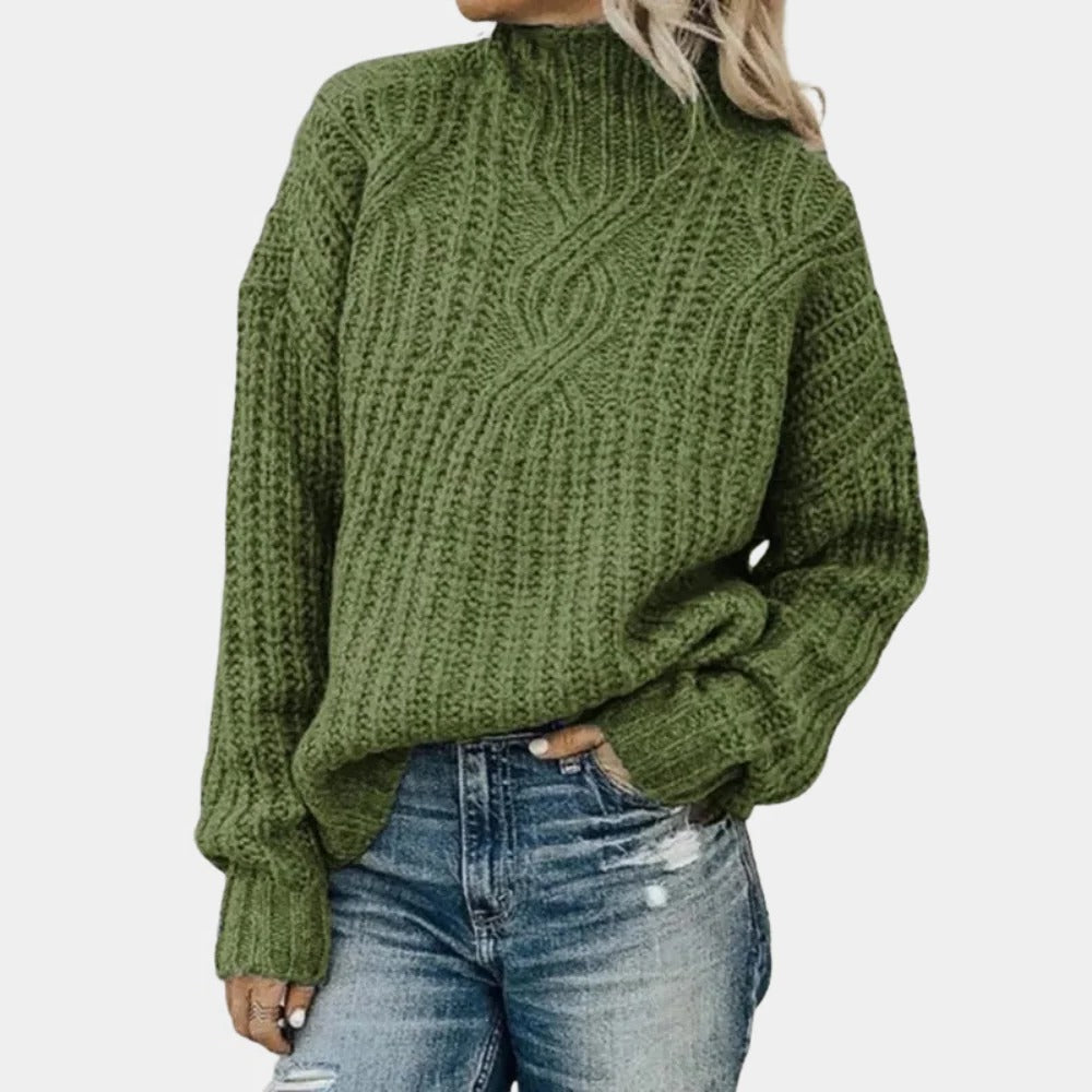 Wrenata - Crew Neck Knit Sweater Casual Layering — view 4 of 4
