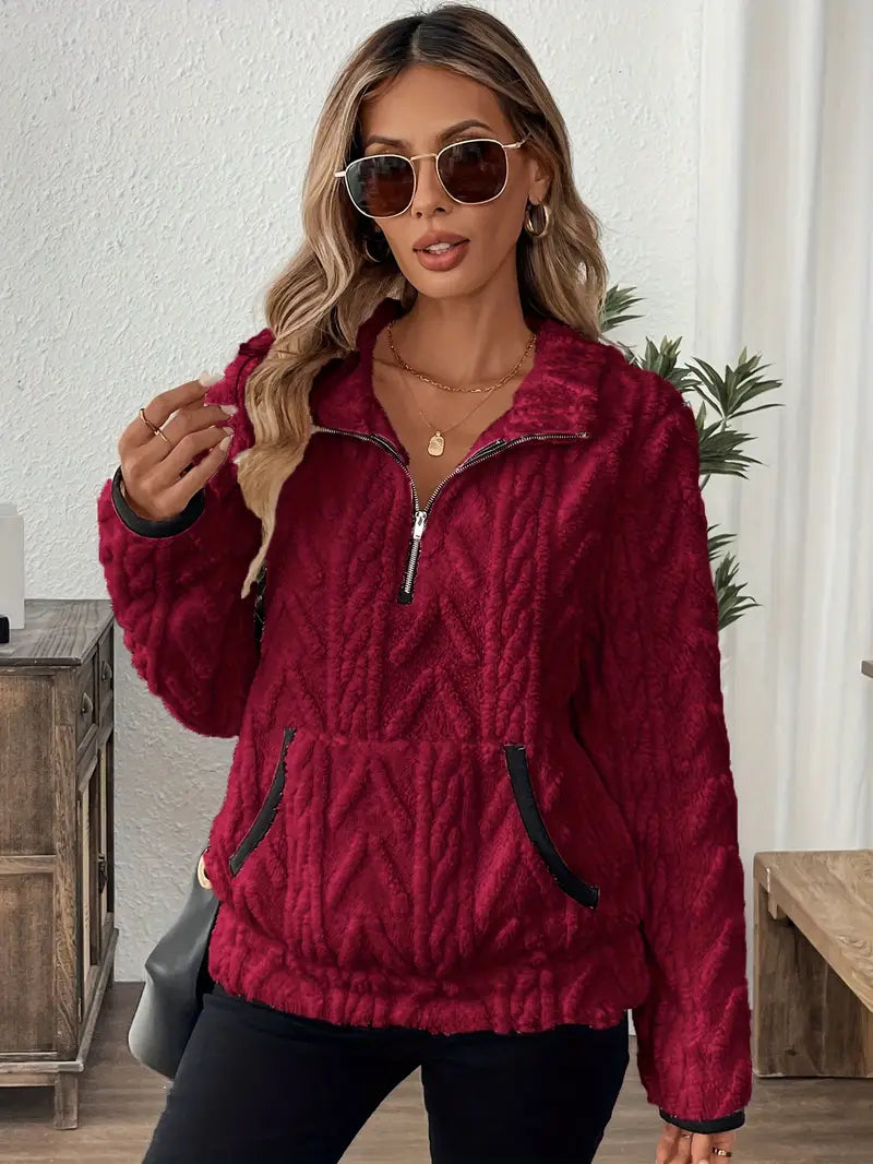 Wrenfield - Textured Fleece Pullover For Cold Weather Layering